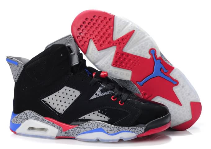 Exactly Fit 2012 Air Jordan 6 (VI) Black Red Grey Stria